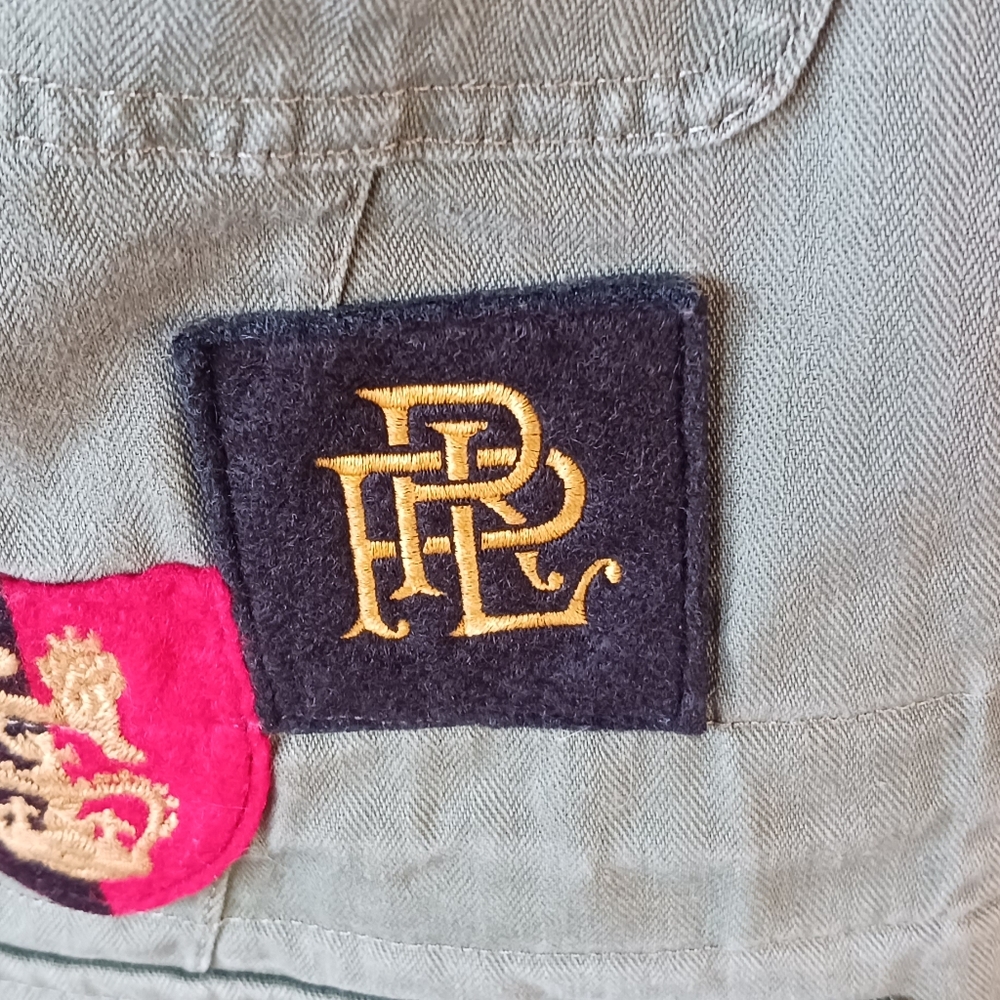 Polo Ralph Lauren Painted Logo Cotton Military Field Jacket- Men's XL Tall TG - Picture 5 of 11